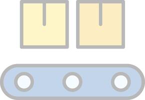 trasportatore cintura linea pieno leggero icona vettore