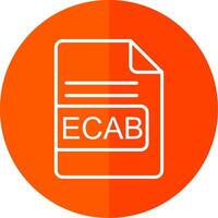 ecab file formato linea giallo bianca icona vettore