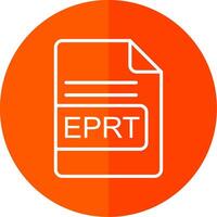 eprt file formato linea giallo bianca icona vettore