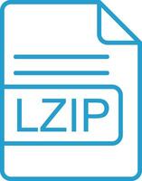 lzip file formato linea blu Due colore icona vettore