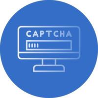 captcha piatto bolla icona vettore