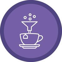 caffè filtro linea Multi cerchio icona vettore