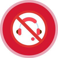 Proibito cartello piatto Multi cerchio icona vettore