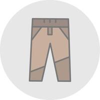 pantaloni linea pieno leggero icona vettore