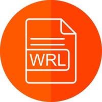 wrl file formato linea giallo bianca icona vettore