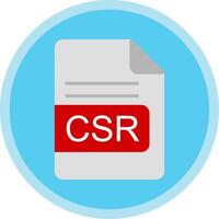 csr file formato piatto Multi cerchio icona vettore