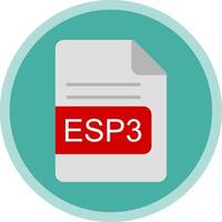 esp3 file formato piatto Multi cerchio icona vettore