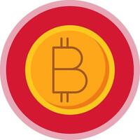 bitcoin piatto Multi cerchio icona vettore