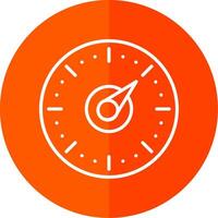 Timer linea giallo bianca icona vettore