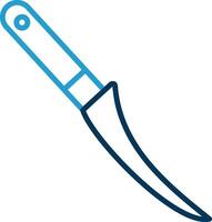 disossamento coltello linea blu Due colore icona vettore