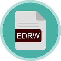 edrw file formato piatto Multi cerchio icona vettore