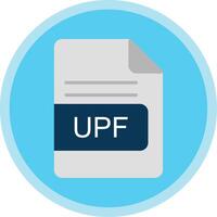 upf file formato piatto Multi cerchio icona vettore