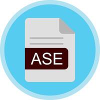 ase file formato piatto Multi cerchio icona vettore