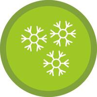 i fiocchi di neve linea Multi cerchio icona vettore