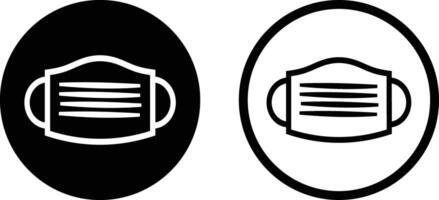 maschera icona impostato nel Due stili isolato su bianca sfondo . viso maschera icona vettore