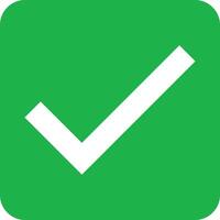 verde piazza segno di spunta icona . verde ragnatela pulsante con dai un'occhiata marchio cartello . illustrazione vettore