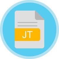 jt file formato piatto Multi cerchio icona vettore