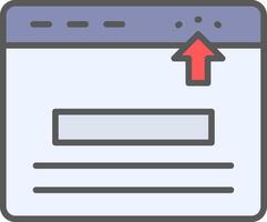 ricerca bar linea pieno leggero icona vettore
