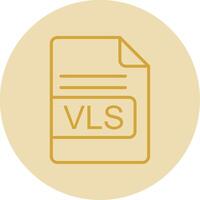 vls file formato linea giallo cerchio icona vettore