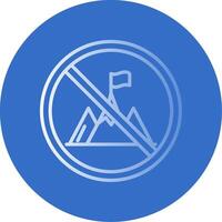Proibito cartello pendenza linea cerchio icona vettore
