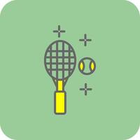 tennis pieno giallo icona vettore