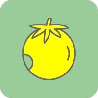 pomodori pieno giallo icona vettore