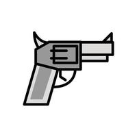 icona isolata della forza militare della pistola vettore