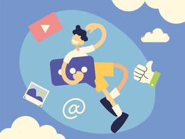 email marketing uomo vettore