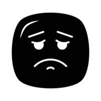 ottenere il tuo mani su perfettamente progettato triste emoji icona, personalizzabile vettore