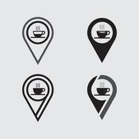 bar logo e caffè logo design caffetteria caldo bevanda vettore