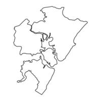 Mombasa contea carta geografica, amministrativo divisione di kenya. illustrazione. vettore