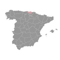 carta geografica di il Provincia di un' Biscaglia, amministrativo divisione di Spagna. illustrazione. vettore