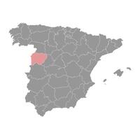 carta geografica di il Provincia di salamanca, amministrativo divisione di Spagna. illustrazione. vettore
