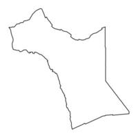 garissa contea carta geografica, amministrativo divisione di kenya. illustrazione. vettore