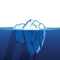 iceberg galleggiante su acqua vettore