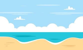 estate spiaggia vacanza scena illustrazione vettore