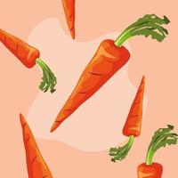 modello di verdure fresche di carote vettore