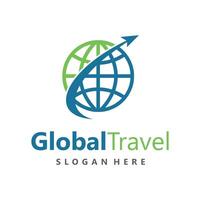 globale viaggio logo design modello vettore