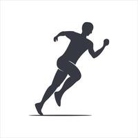 correre uomo atleta sport logo design modello vettore