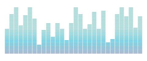 suono onda equalizzatore design vettore