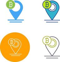 bitcoin segnaposto icona design vettore