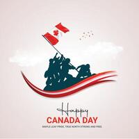 contento Canada giorno. Canada indipendenza giorno creativo Annunci 1 luglio. 3d illustrazione vettore