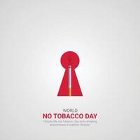 mondo senza tabacco giorno. mondo senza tabacco giorno creativo Annunci design mmay 31. , 3d illustrazione. vettore