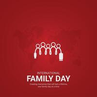 internazionale famiglia giorno. internazionale famiglia giorno creativo Annunci design. sociale media inviare, , 3d illustrazione. vettore