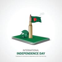 bangladesh indipendenza giorno. bangladesh indipendenza giorno creativo Annunci design marzo 26. , 3d illustrazione. vettore