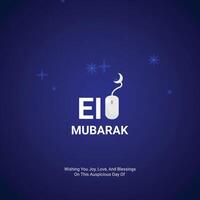 eid mubarak. eid mubarak creativo Annunci design. sociale media manifesto, , 3d illustrazione. vettore