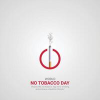 mondo senza tabacco giorno. mondo senza tabacco giorno creativo Annunci design mmay 31. , 3d illustrazione. vettore