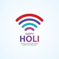 creativo illustrazione di contento holi Festival per sociale media Annunci vettore