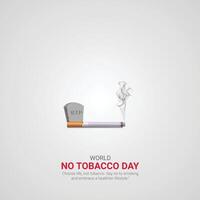 mondo senza tabacco giorno. mondo senza tabacco giorno creativo Annunci design mmay 31. , 3d illustrazione. vettore