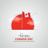 contento Canada giorno. Canada indipendenza giorno creativo Annunci 1 luglio. 3d illustrazione vettore